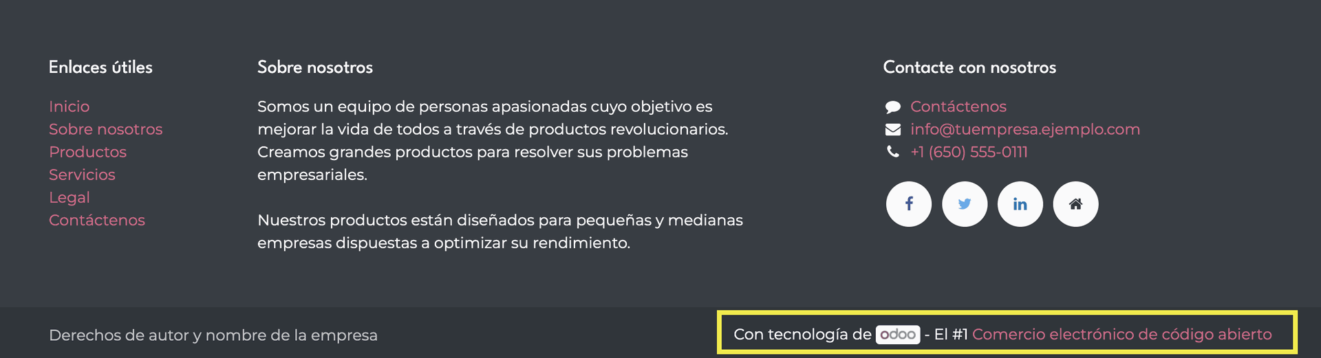 con tecnología de odoo