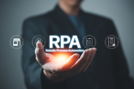 automatización robótica de procesos rpa inteligencia artificial big data y concepto de negocio
