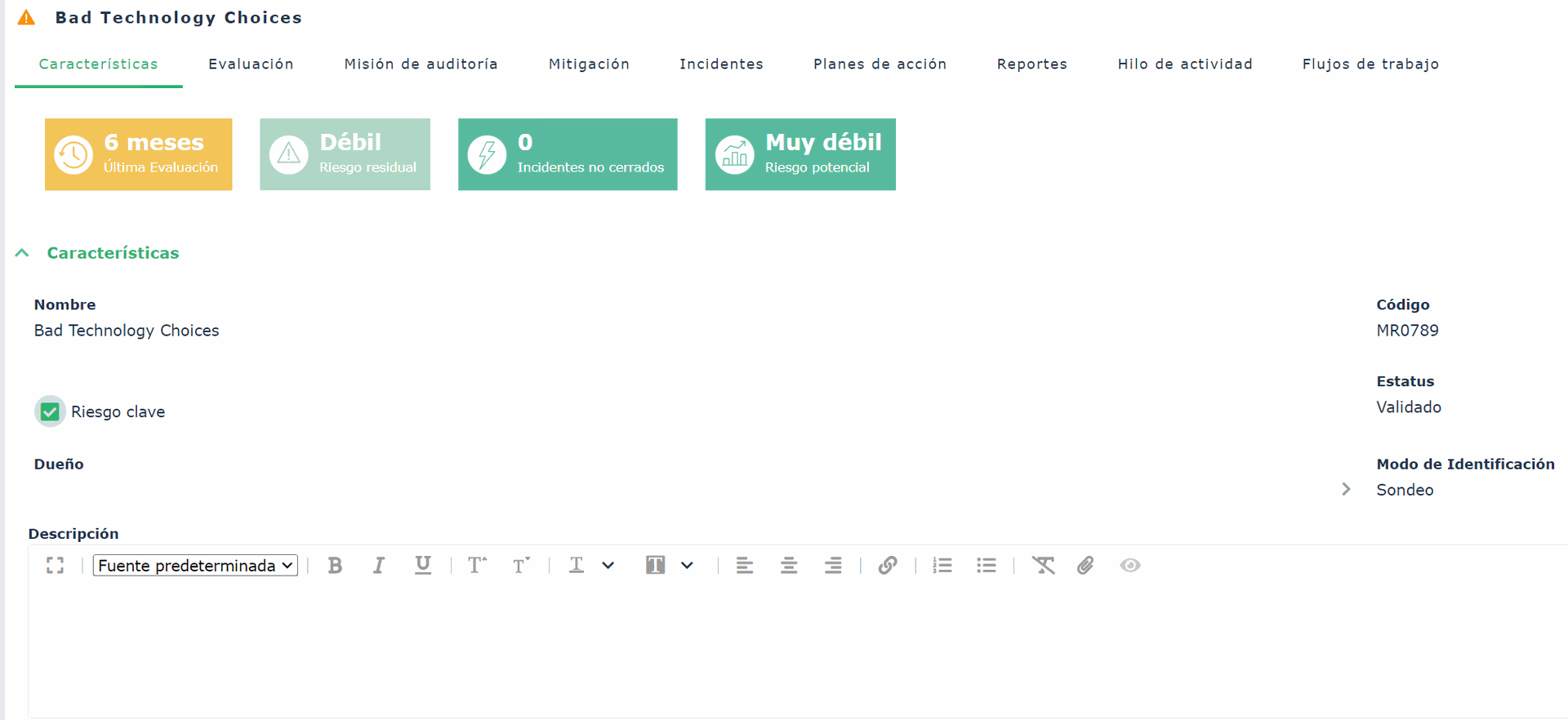 MetaTest que afecta el comportamiento de una MetaPropertyPage