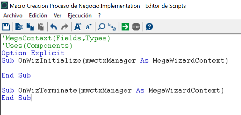 MetaWizards y Macros: Utilizando Visual Basic Script para la creación de Objetos