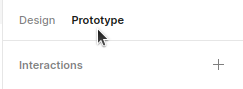 Abrir el panel Prototype (Prototipo) en Figma