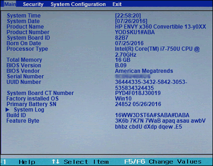 con nb bios setup menu